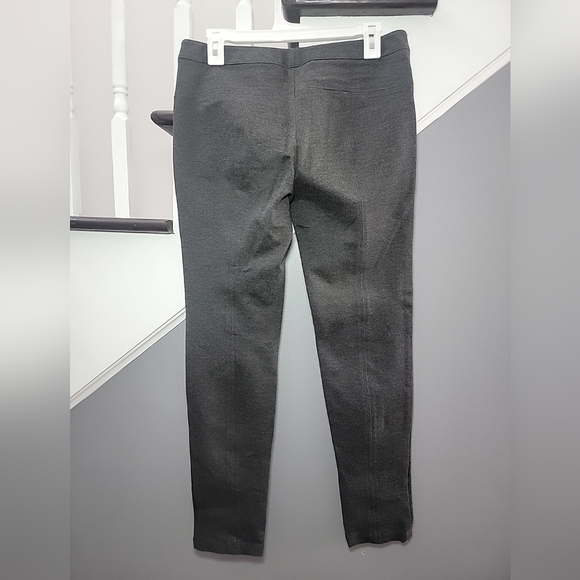 Vince Pants Size10 Gray Ponte Knit Legging Snap Button Ankle Viscose Nylon - Picture 3 of 5